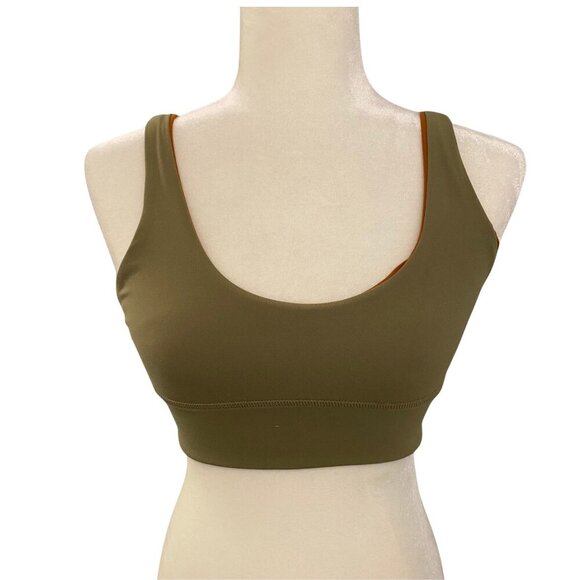 Lululemon Align Bra Reversible Bronze Green / Butternut Brown Sz 6 W2CYOS - Picture 3 of 8